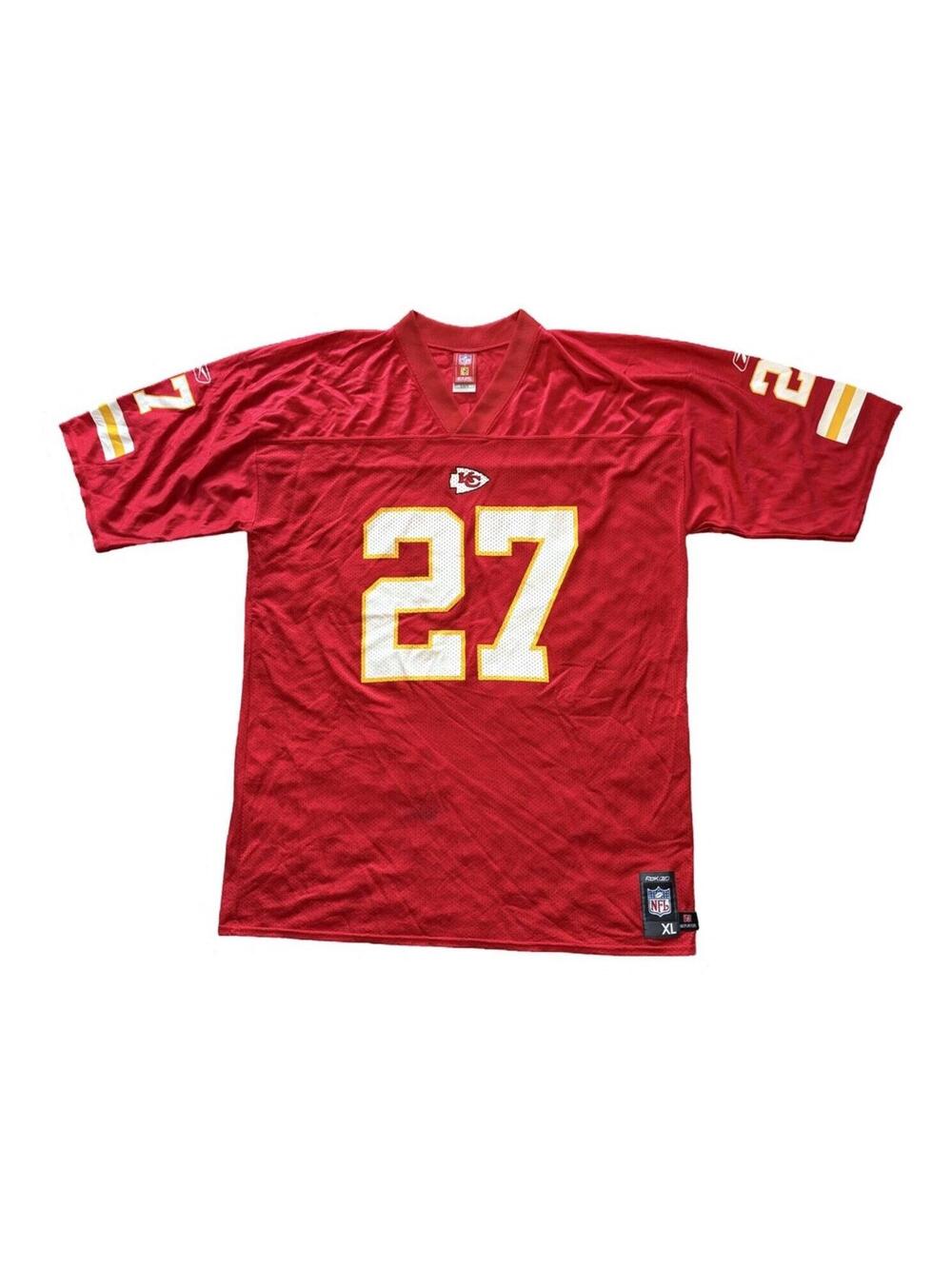 Reebok NFL Players Kansas City Chiefs Red Jersey #27 Larry Johnson Size XL